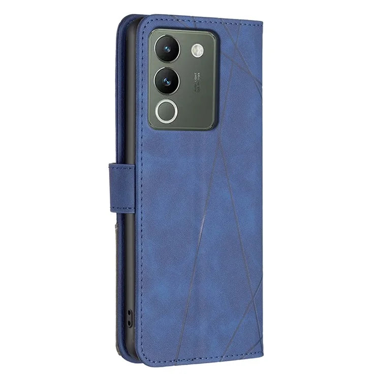 BINFEN COLOR BF05 For vivo Y200 (India) 5G Case Imprinted Wallet Shockproof PU Leather Phone Shell