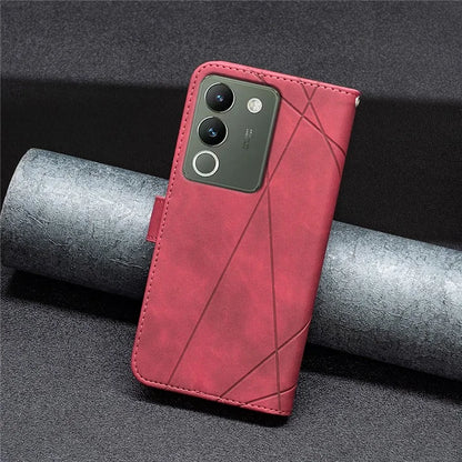 BINFEN COLOR BF05 For vivo Y200 (India) 5G Case Imprinted Wallet Shockproof PU Leather Phone Shell