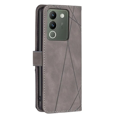 BINFEN COLOR BF05 For vivo Y200 (India) 5G Case Imprinted Wallet Shockproof PU Leather Phone Shell