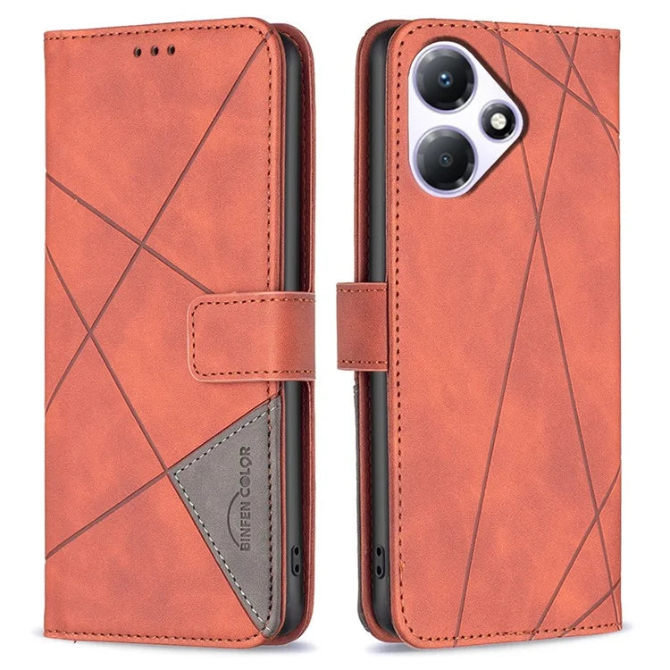 BINFEN COLOR BF05 PU Leather Case for Transsion Infinix Hot 30 Play NFC 4G Phone Shell Anti-drop Wallet Cover