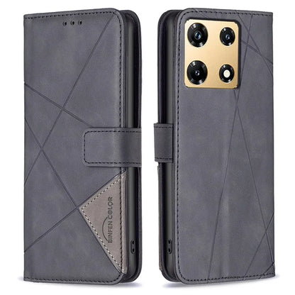 BINFEN COLOR BF05 For Transsion Infinix Note 30 Pro 4G Case PU Leather Stand Phone Protective Cover