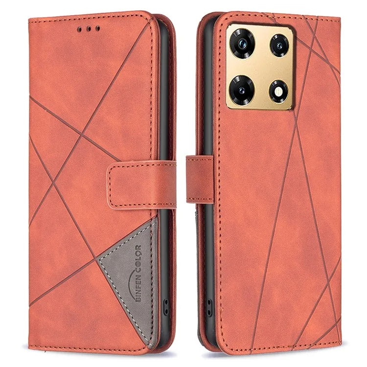 BINFEN COLOR BF05 For Transsion Infinix Note 30 Pro 4G Case PU Leather Stand Phone Protective Cover
