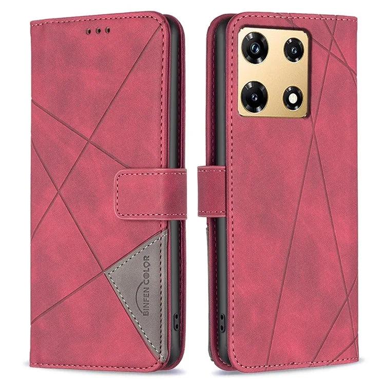 BINFEN COLOR BF05 For Transsion Infinix Note 30 Pro 4G Case PU Leather Stand Phone Protective Cover