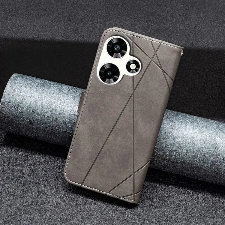 BINFEN COLOR BF05 For Transsion Infinix Hot 30 Case PU Leather Folio Flip Stand Cell Phone Cover