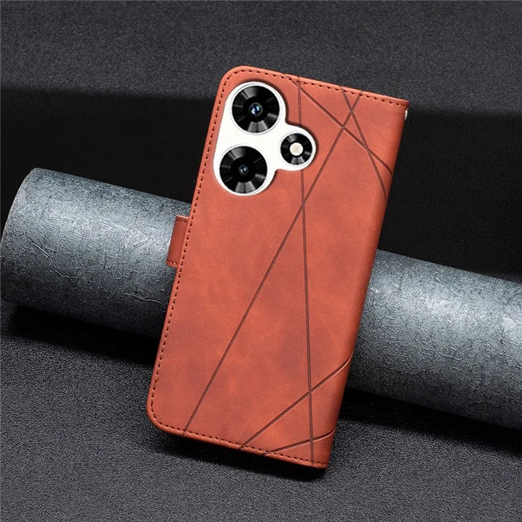 BINFEN COLOR BF05 For Transsion Infinix Hot 30 Case PU Leather Folio Flip Stand Cell Phone Cover