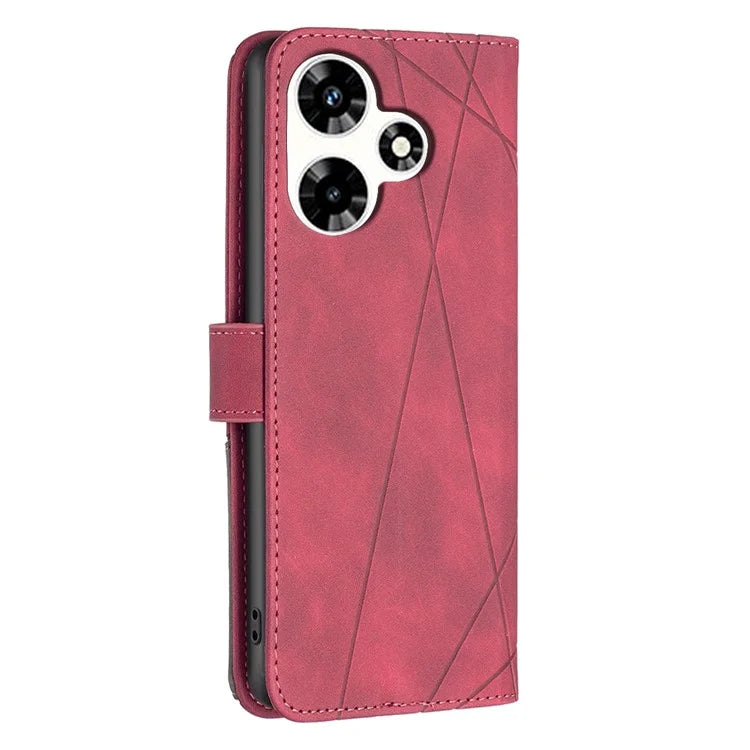 BINFEN COLOR BF05 For Transsion Infinix Hot 30 Case PU Leather Folio Flip Stand Cell Phone Cover