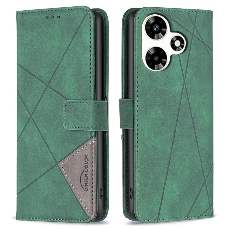 BINFEN COLOR BF05 For Transsion Infinix Hot 30 Case PU Leather Folio Flip Stand Cell Phone Cover