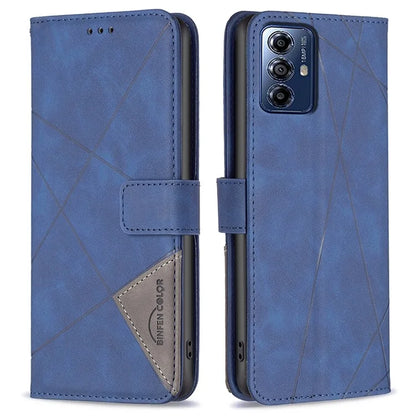 BINFEN COLOR BF05 For Motorola Moto G Play (2024) 4G Case Geometric Imprint Wallet Phone Shell