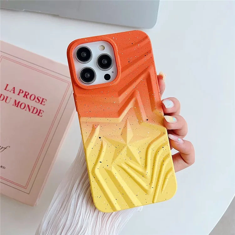 For iPhone 15 Pro Max TPU Phone Case Star Pattern Glittery Cover
