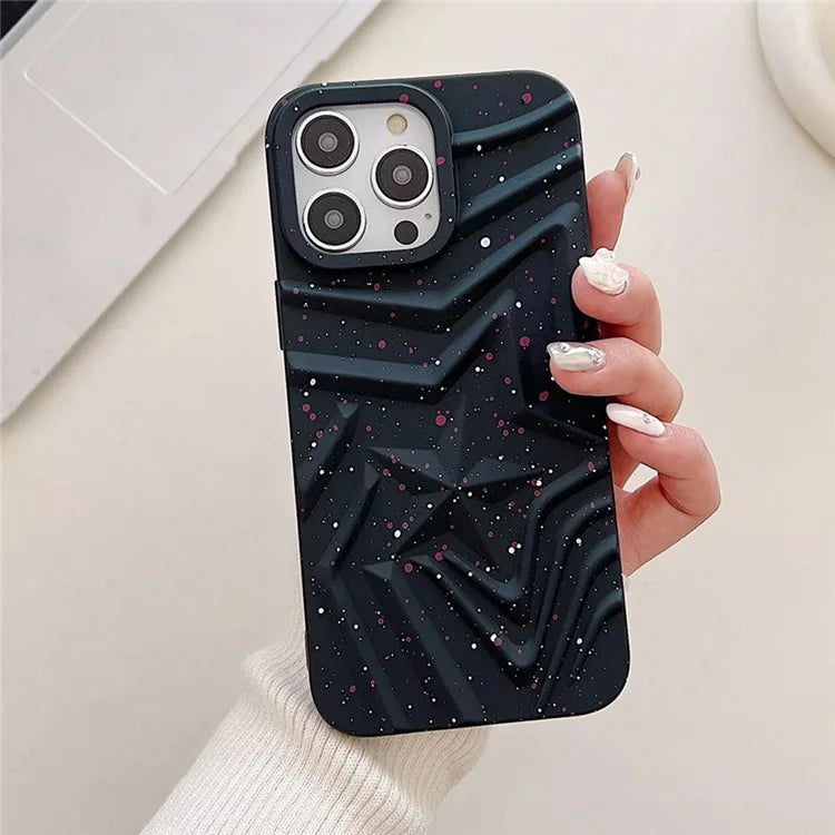 For iPhone 15 Pro Max TPU Phone Case Star Pattern Glittery Cover