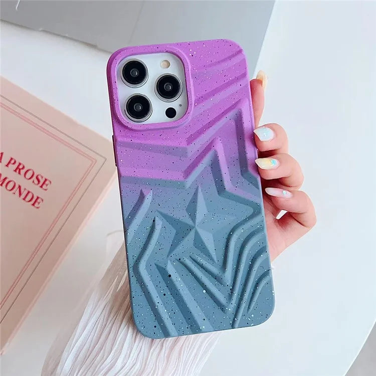 For iPhone 14 Pro Max Star Phone Case Glittery TPU Back Cover