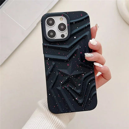 For iPhone 14 Pro Max Star Phone Case Glittery TPU Back Cover