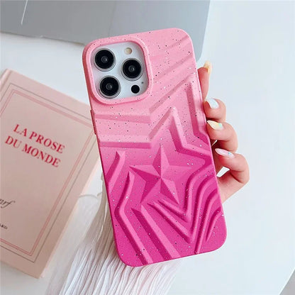 For iPhone 14 Pro Sparkly Case Star Pattern TPU Phone Cover