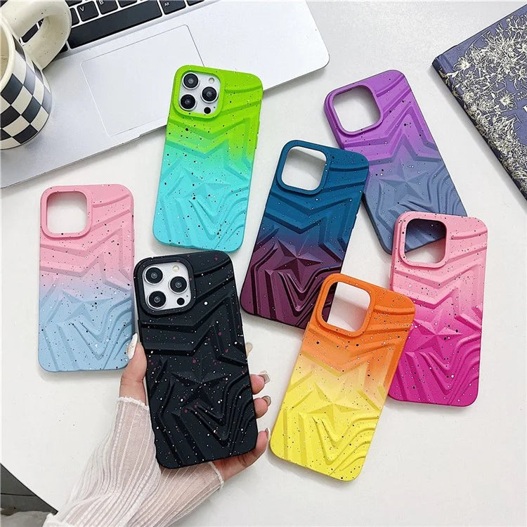 For iPhone 15 Pro Star Pattern Case TPU Glitter Shockproof Cover