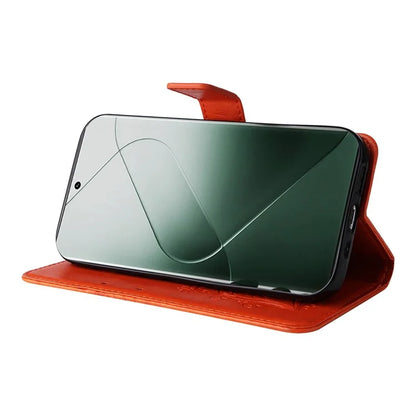 KT Imprinting Flower Series-2 For Xiaomi 14 Pro Case Imprinted TPU+PU Leather Phone Shell Cover
