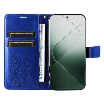KT Imprinting Flower Series-2 For Xiaomi 14 Pro Case Imprinted TPU+PU Leather Phone Shell Cover