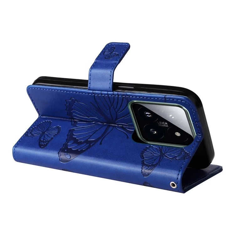 KT Imprinting Flower Series-2 For Xiaomi 14 Pro Case Imprinted TPU+PU Leather Phone Shell Cover