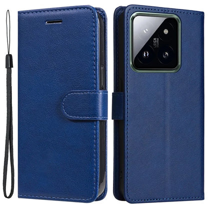 KT Leather Series-2 for Xiaomi 14 Pro Case Magnetic Solid Color PU Leather Cell Phone Cover