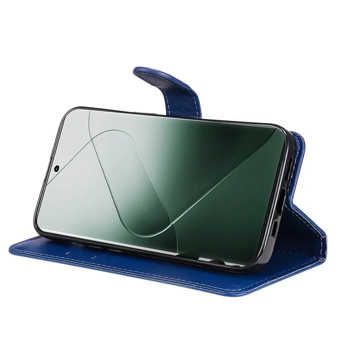 KT Leather Series-2 for Xiaomi 14 Pro Case Magnetic Solid Color PU Leather Cell Phone Cover