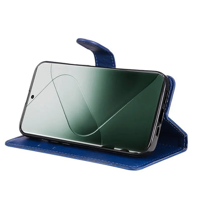 KT Leather Series-2 for Xiaomi 14 Pro Case Magnetic Solid Color PU Leather Cell Phone Cover