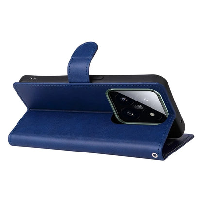 KT Leather Series-2 for Xiaomi 14 Pro Case Magnetic Solid Color PU Leather Cell Phone Cover