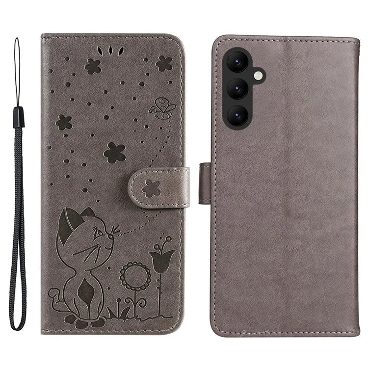 KT Imprinting Flower Series-4 for Samsung Galaxy A25 5G (Global) (161.0 x 76.5 x 8.3mm) Case Shockproof Card Slots Phone Cover