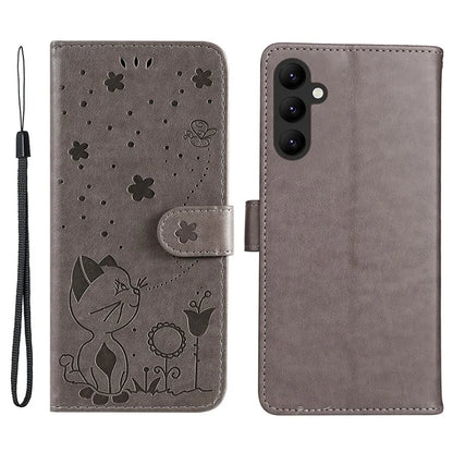 KT Imprinting Flower Series-4 for Samsung Galaxy A25 5G (Global) (161.0 x 76.5 x 8.3mm) Case Shockproof Card Slots Phone Cover