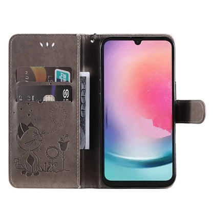 KT Imprinting Flower Series-4 for Samsung Galaxy A25 5G (Global) (161.0 x 76.5 x 8.3mm) Case Shockproof Card Slots Phone Cover