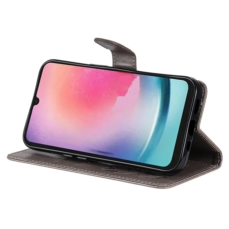 KT Imprinting Flower Series-4 for Samsung Galaxy A25 5G (Global) (161.0 x 76.5 x 8.3mm) Case Shockproof Card Slots Phone Cover