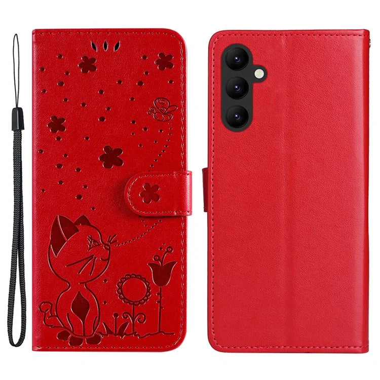 KT Imprinting Flower Series-4 for Samsung Galaxy A25 5G (Global) (161.0 x 76.5 x 8.3mm) Case Shockproof Card Slots Phone Cover