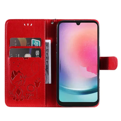 KT Imprinting Flower Series-4 for Samsung Galaxy A25 5G (Global) (161.0 x 76.5 x 8.3mm) Case Shockproof Card Slots Phone Cover