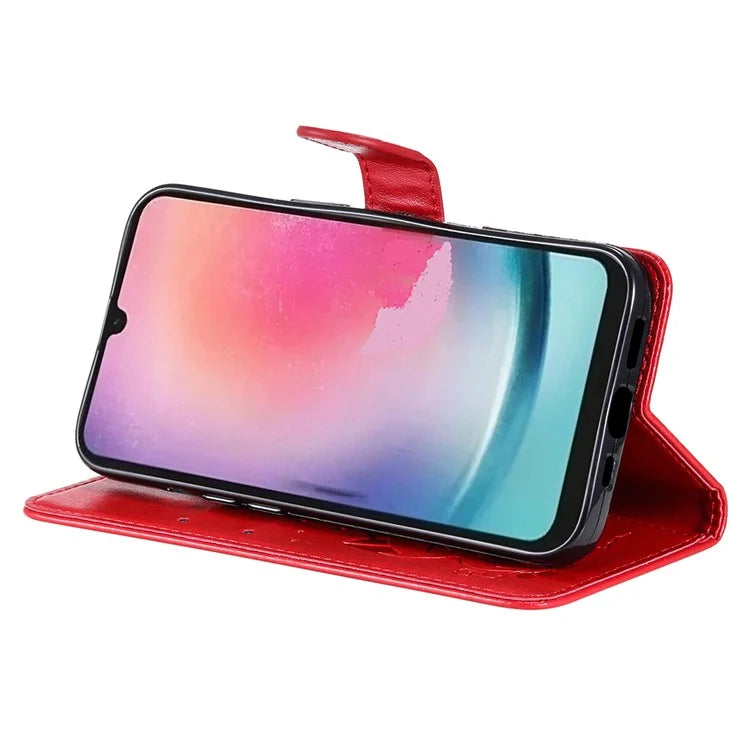 KT Imprinting Flower Series-4 for Samsung Galaxy A25 5G (Global) (161.0 x 76.5 x 8.3mm) Case Shockproof Card Slots Phone Cover