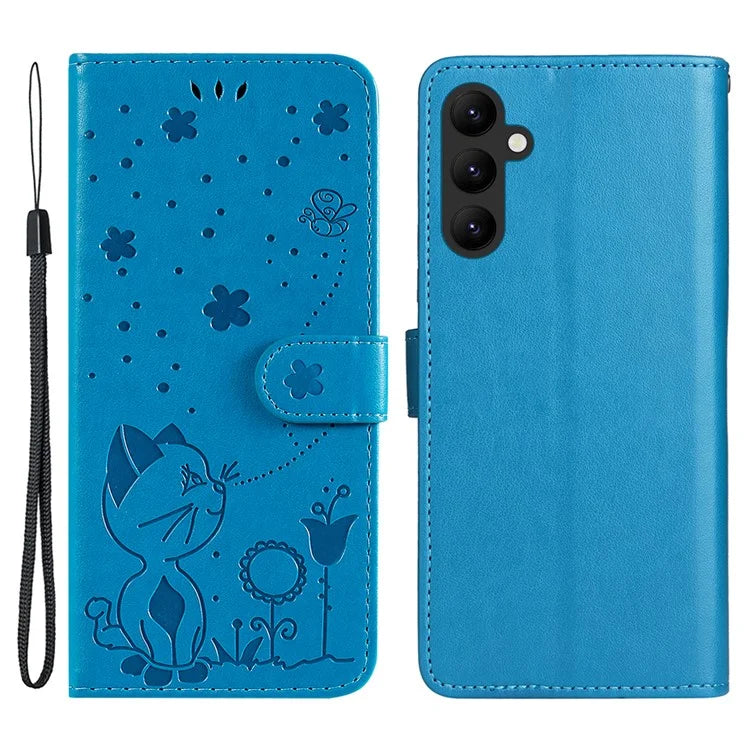 KT Imprinting Flower Series-4 for Samsung Galaxy A25 5G (Global) (161.0 x 76.5 x 8.3mm) Case Shockproof Card Slots Phone Cover