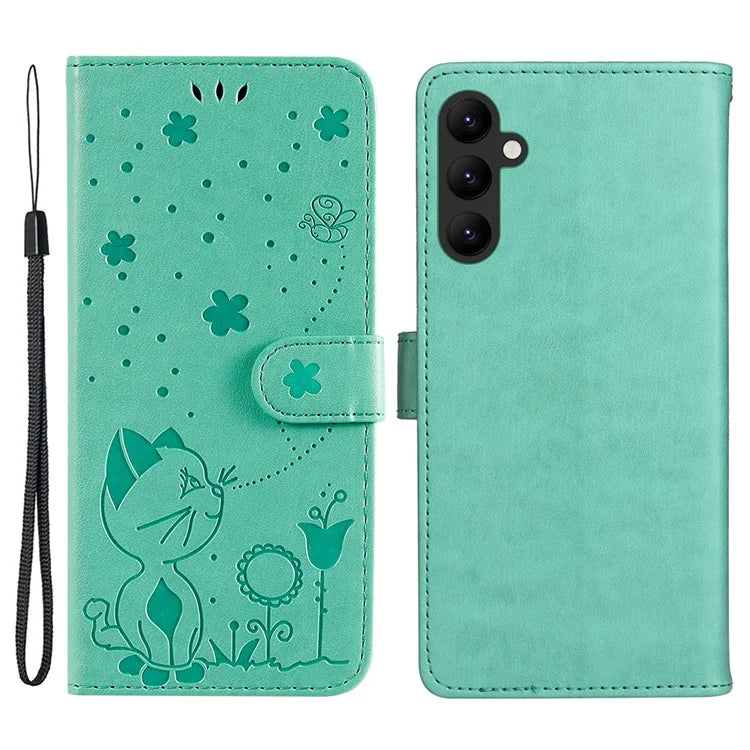 KT Imprinting Flower Series-4 for Samsung Galaxy A25 5G (Global) (161.0 x 76.5 x 8.3mm) Case Shockproof Card Slots Phone Cover
