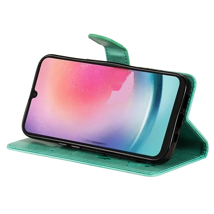 KT Imprinting Flower Series-4 for Samsung Galaxy A25 5G (Global) (161.0 x 76.5 x 8.3mm) Case Shockproof Card Slots Phone Cover
