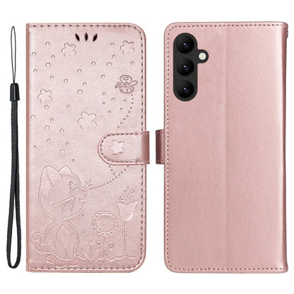 KT Imprinting Flower Series-4 for Samsung Galaxy A25 5G (Global) (161.0 x 76.5 x 8.3mm) Case Shockproof Card Slots Phone Cover