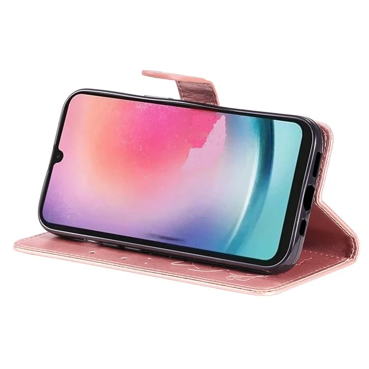 KT Imprinting Flower Series-4 for Samsung Galaxy A25 5G (Global) (161.0 x 76.5 x 8.3mm) Case Shockproof Card Slots Phone Cover