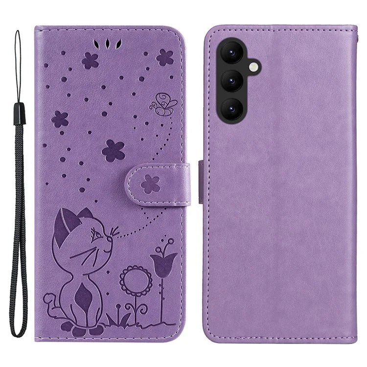 KT Imprinting Flower Series-4 for Samsung Galaxy A25 5G (Global) (161.0 x 76.5 x 8.3mm) Case Shockproof Card Slots Phone Cover