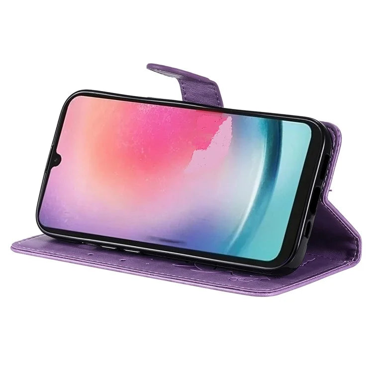 KT Imprinting Flower Series-4 for Samsung Galaxy A25 5G (Global) (161.0 x 76.5 x 8.3mm) Case Shockproof Card Slots Phone Cover