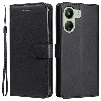 KT Leather Series-2 for Xiaomi Redmi 13C 4G / Poco C65 4G Case Solid Color Flip Stand Cellphone Cover
