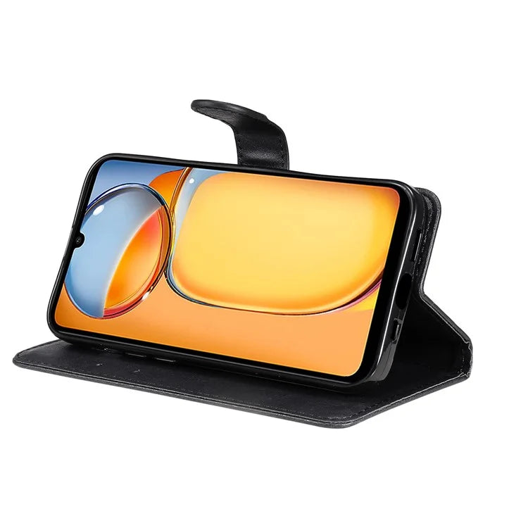 KT Leather Series-2 for Xiaomi Redmi 13C 4G / Poco C65 4G Case Solid Color Flip Stand Cellphone Cover