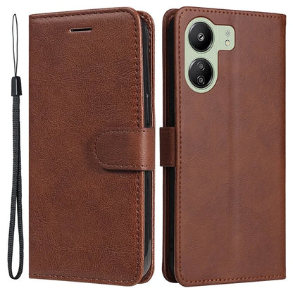 KT Leather Series-2 for Xiaomi Redmi 13C 4G / Poco C65 4G Case Solid Color Flip Stand Cellphone Cover