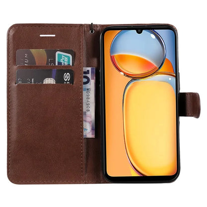 KT Leather Series-2 for Xiaomi Redmi 13C 4G / Poco C65 4G Case Solid Color Flip Stand Cellphone Cover