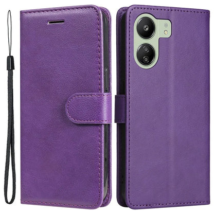 KT Leather Series-2 for Xiaomi Redmi 13C 4G / Poco C65 4G Case Solid Color Flip Stand Cellphone Cover