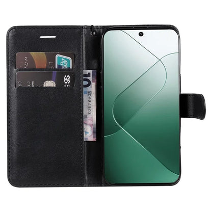 KT Leather Series-2 for Xiaomi 14 Case TPU+PU Leather Solid Color Phone Protector