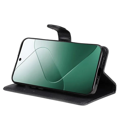 KT Leather Series-2 for Xiaomi 14 Case TPU+PU Leather Solid Color Phone Protector