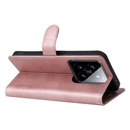 KT Leather Series-2 for Xiaomi 14 Case TPU+PU Leather Solid Color Phone Protector