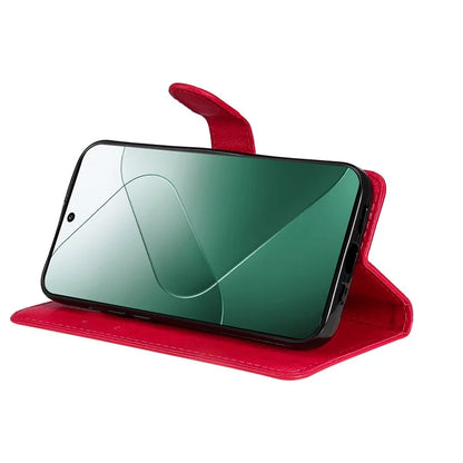 KT Leather Series-2 for Xiaomi 14 Case TPU+PU Leather Solid Color Phone Protector