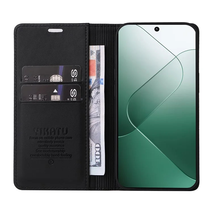 YIKATU YK-001 for Xiaomi 14 Case Anti-drop PU Leather Wallet Phone Cover