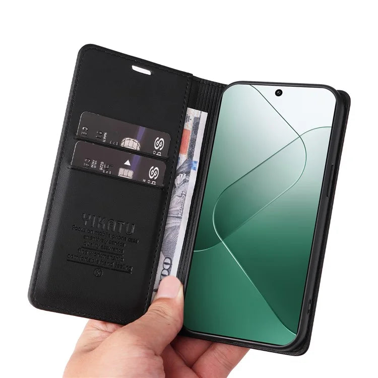 YIKATU YK-001 for Xiaomi 14 Case Anti-drop PU Leather Wallet Phone Cover